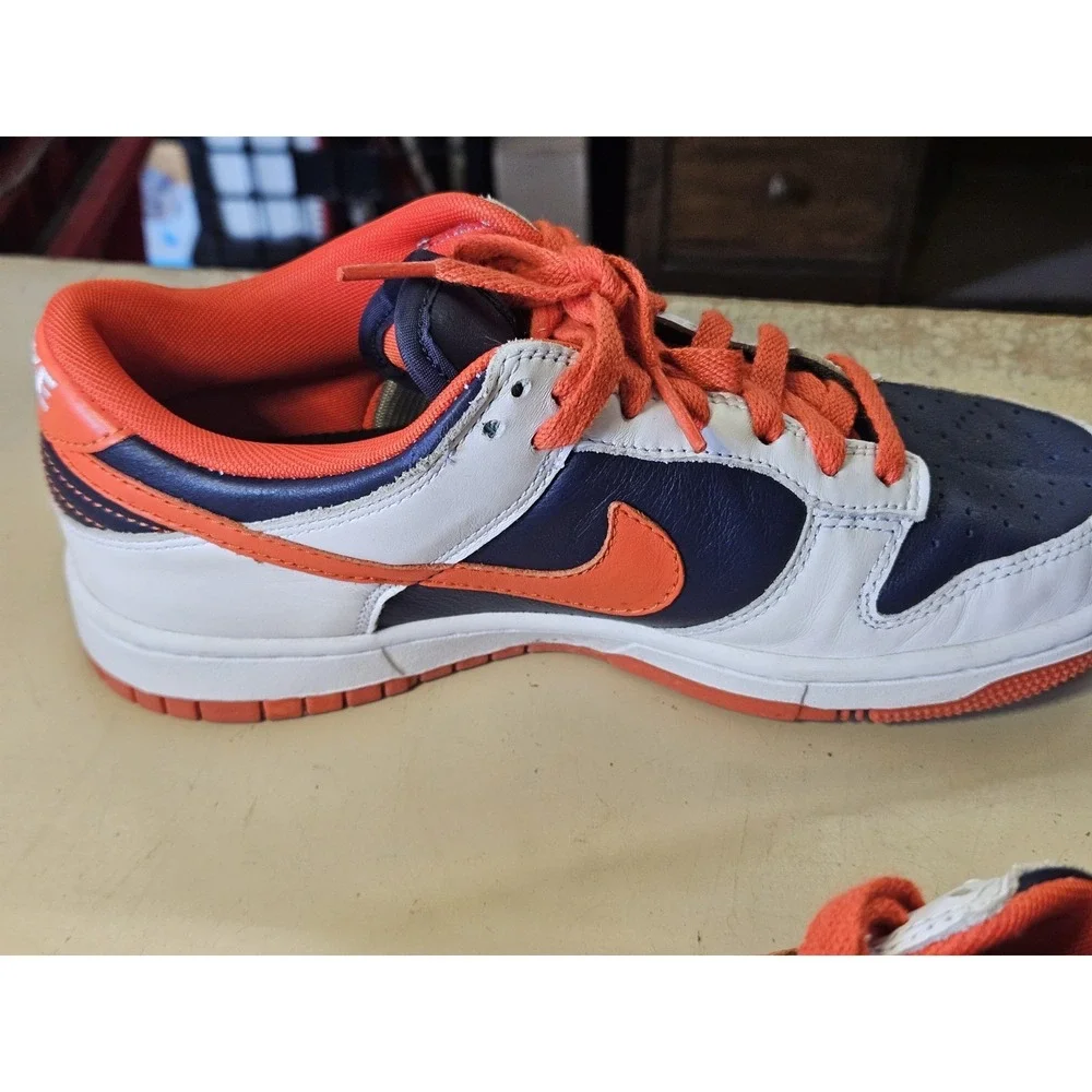 NIKEID BEARS THEME Sz 7.5 Lace-Up Athletic Colorblock Sneakers Blue White Orange